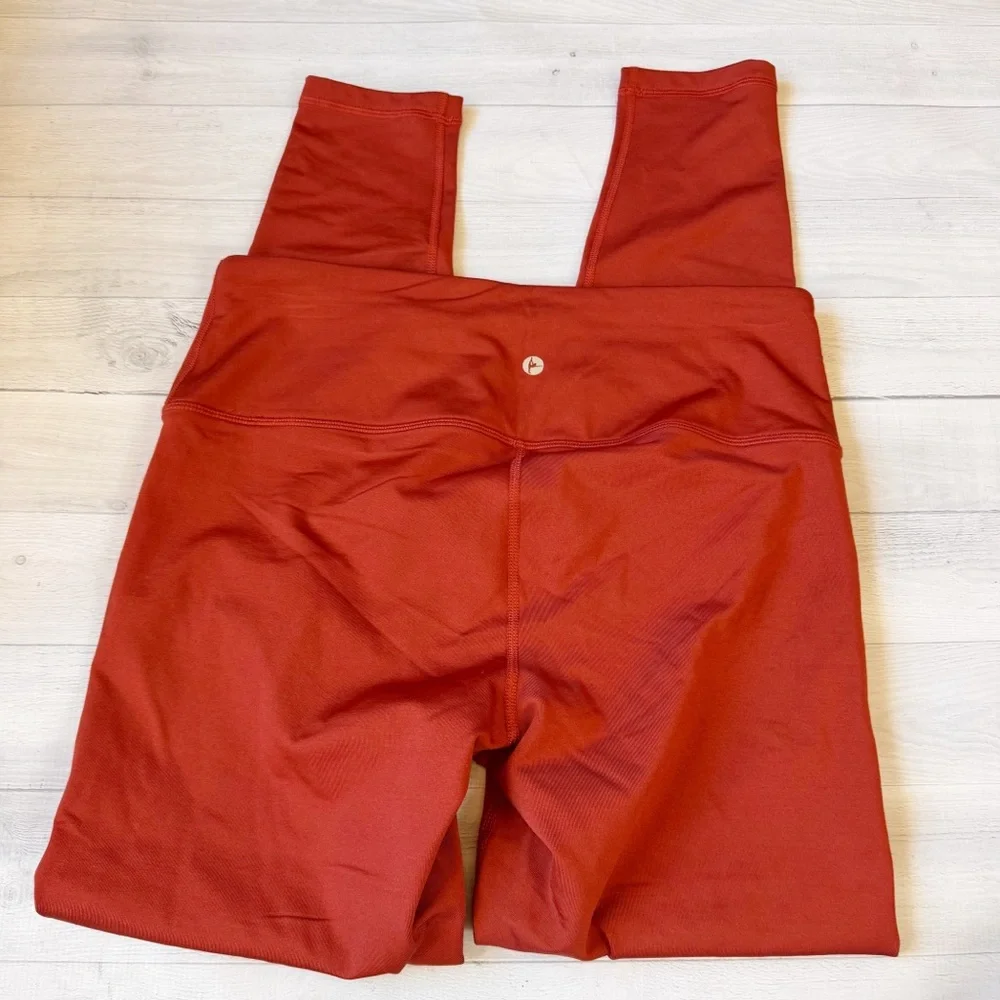 90 Degree by Reflex High Waist Leggings Size Large Orange NWT